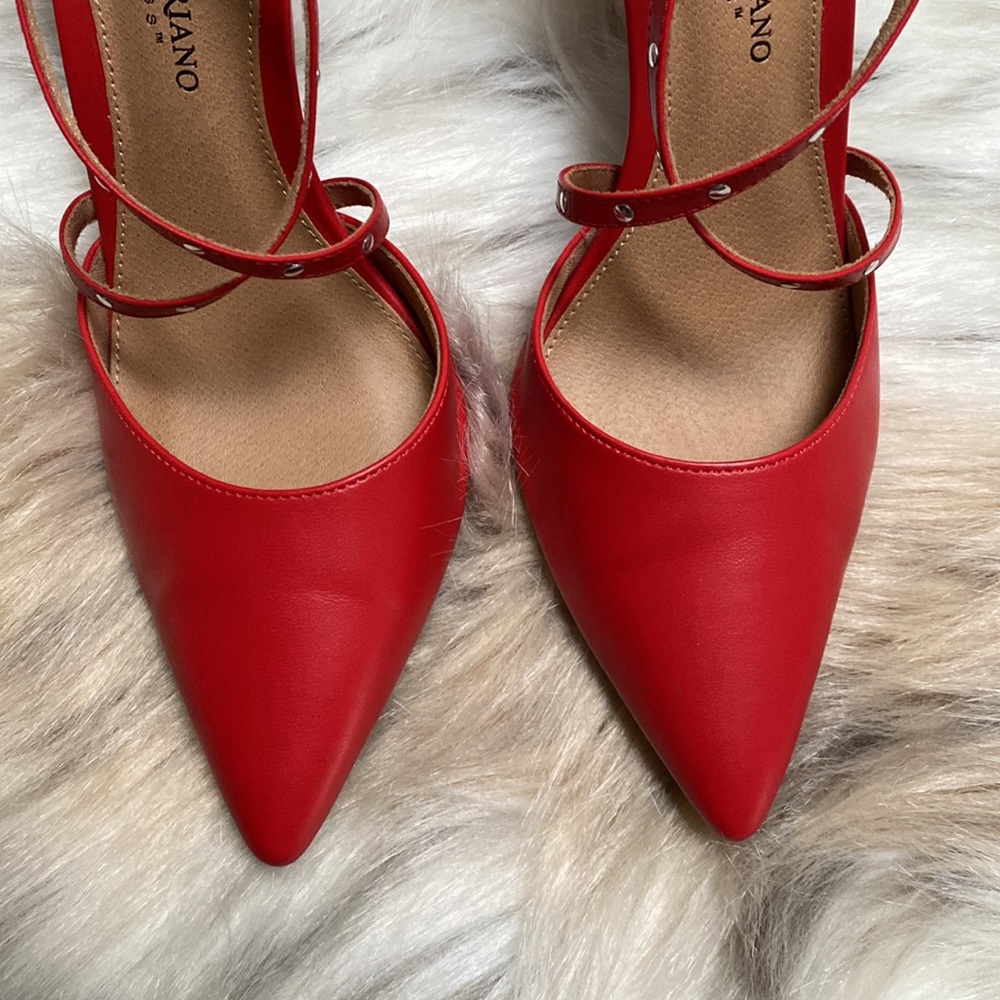 Christian Siriano red heels size 8 - Picture 3 of 16